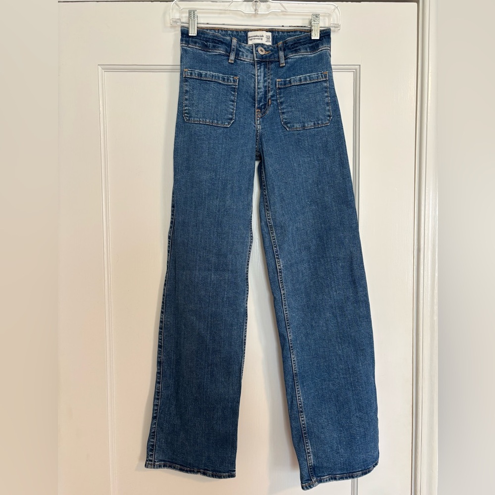 Abercrombie Kids High-Rise Wide Leg Jeans